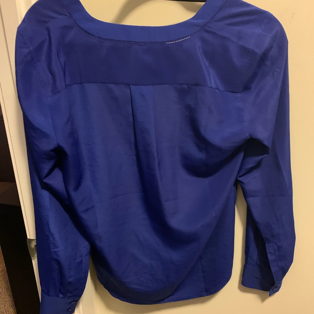 J. Crew Electric Blue Drapey Blouse - Picture 4 of 8